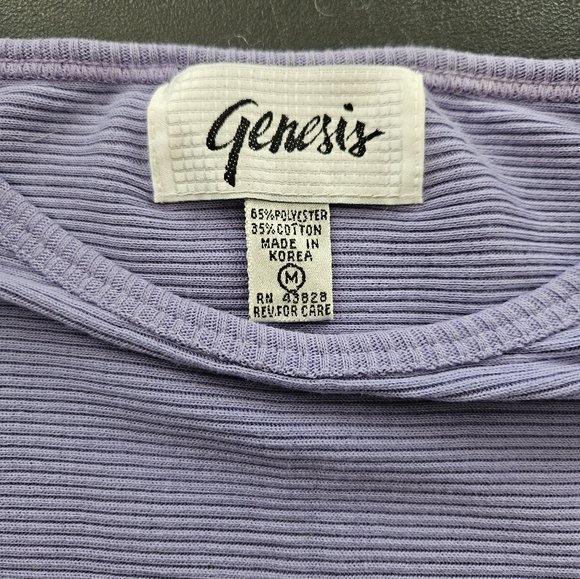 Vintage - 70's Oversize "Genesis" Crop Top - "Made in Korea" - Size M - NWOT - Picture 4 of 7